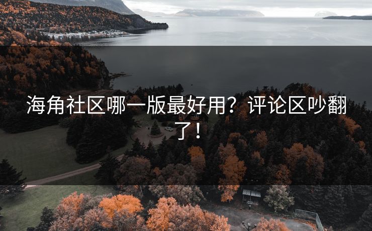 海角社区哪一版最好用？评论区吵翻了！