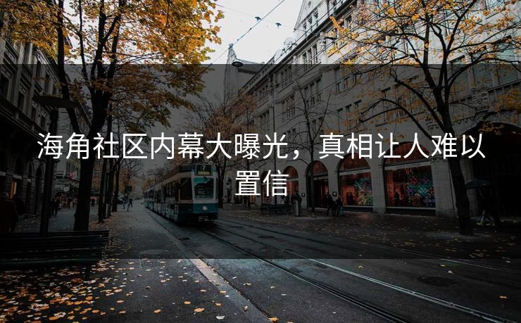 海角社区内幕大曝光，真相让人难以置信