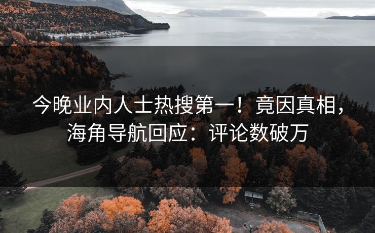 今晚业内人士热搜第一！竟因真相，海角导航回应：评论数破万